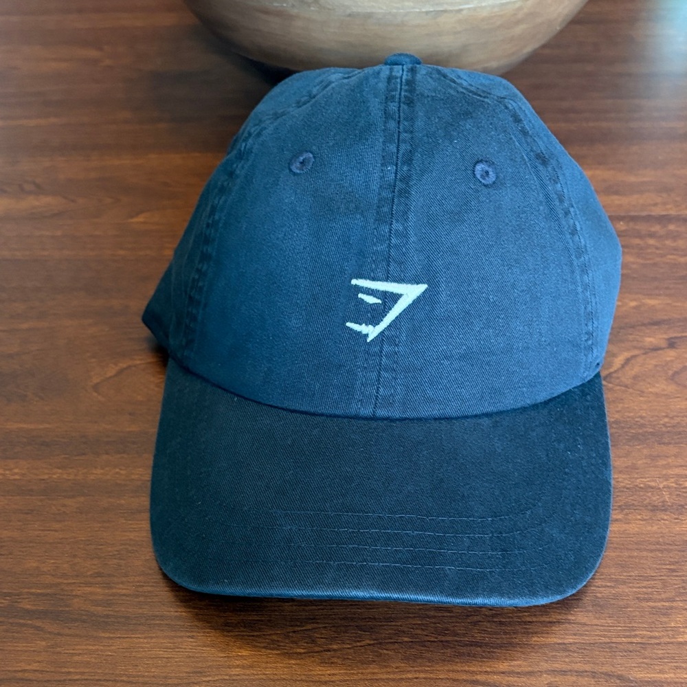 Gymshark Black Baseball Cap with White Logo
